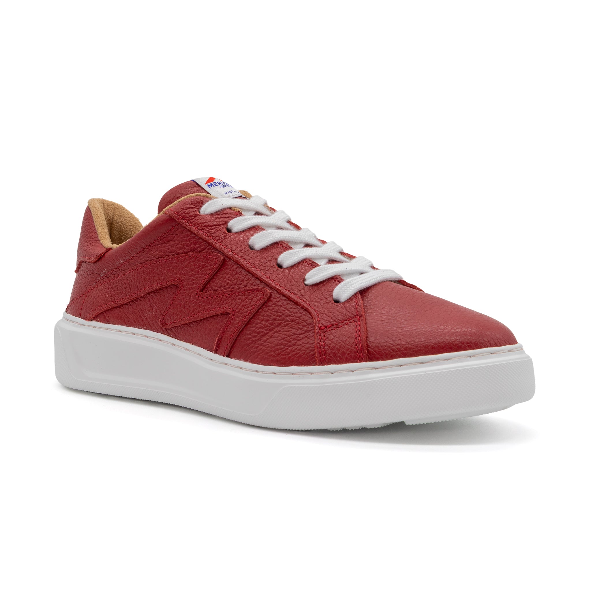 BLKSWN Footwear 601 Solid Original Red lowtop sneaker with a sleek, vibrant red design and minimalist style.