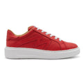 Red Berry BLKSWN Footwear 601 Solid low-top sneaker, right side view showing vibrant red color and sleek design.
