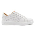 White BLKSWN Footwear 601 Solid lowtop sneaker shown from the right side.