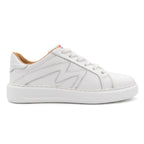 White BLKSWN Footwear 601 Solid lowtop sneaker shown from the right side.