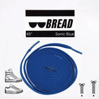 Blue elastic shoelace from Plush Fashion Hub, featuring a Sonic Blue color, perfect for easy, comfortable shoe fastening.