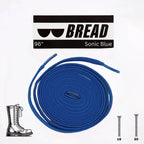 Sonic Blue elastic shoelace from Plush Fashion Hub with a vibrant blue color and flexible, stretchy design for easy lacing.
