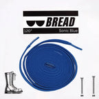 Blue elastic shoelace from Plush Fashion Hub in Sonic Blue color, featuring a flexible, stretchy design for comfortable fit.