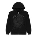 Sp5der OG Web V2 Phantom Zip Up Hoodie Black - Plush Fashion Hub