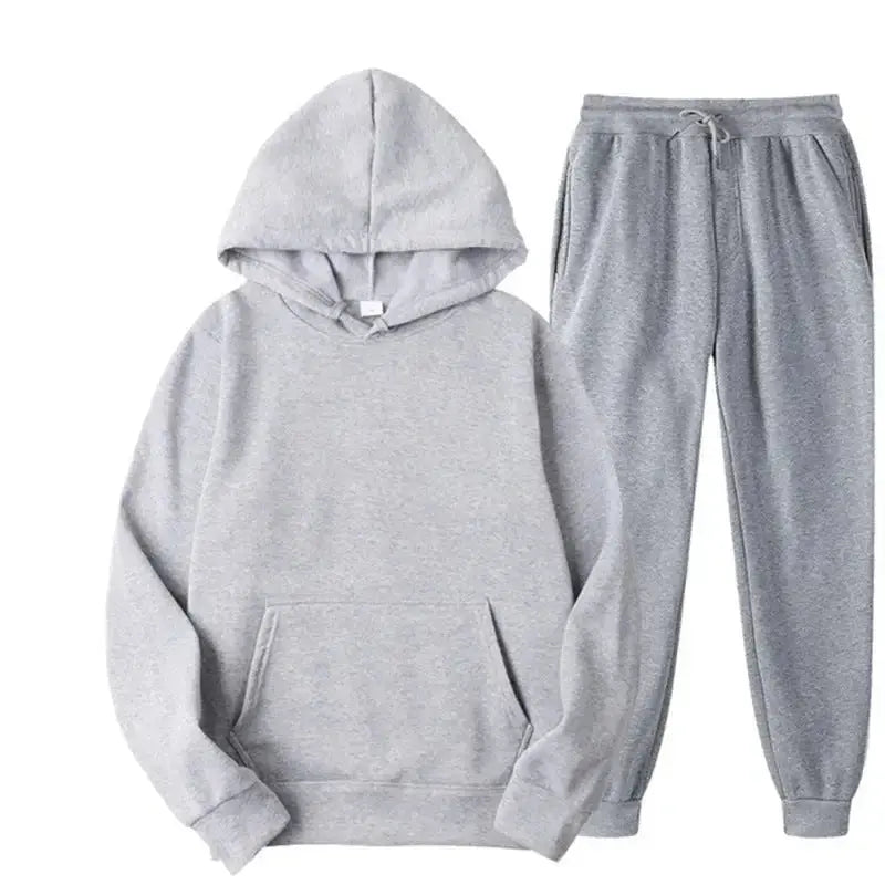 Oversized women's hooded sweatshirt and jogger lounge set made from sparkling 220g polyester fabric by Plush Fashion Hub.