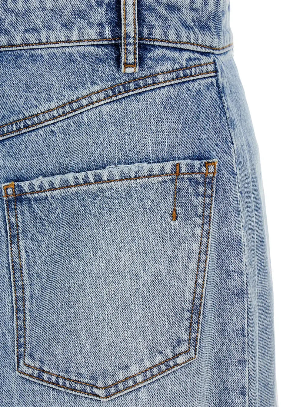 Sportmax Women Maxi Light Blue Skirt With Reversed Front And Rear In Denim Woman - Plush Fashion Hub