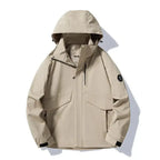Lightweight Spring and Autumn waterproof, windproof mountain hiking jacket by Plush Fashion Hub with breathable, detachable design.