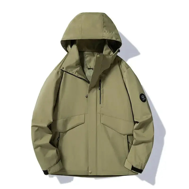 Social Buzz eSIMs mountain hiking jacket, breathable waterproof windproof outerwear for spring and autumn camping and mountaineering.