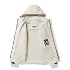 Plush Fashion Hub spring and autumn waterproof, windproof, breathable mountain hiking jacket with detachable features.
