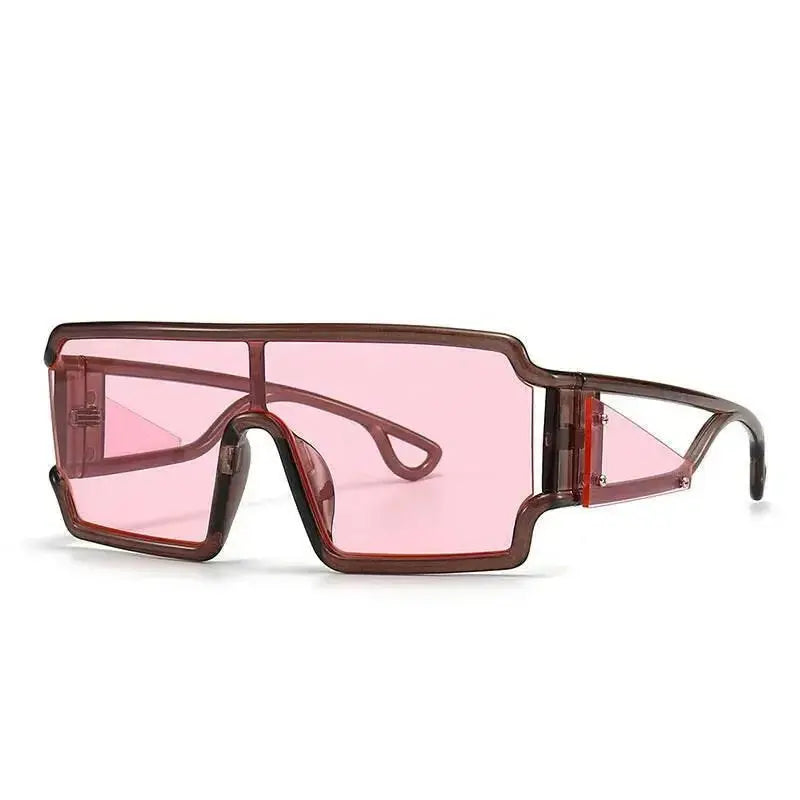 Women's oversized vintage square sunglasses by Plush Fashion Hub with large frames and retro style.