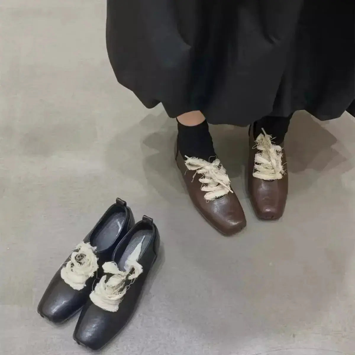 Plush Fashion Hub square toe block heel pumps, comfortable mid-height office dress shoes with stylish design and sturdy heel.