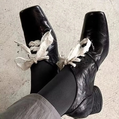 Square Toe Block Heels Pumps - Plush Fashion Hub