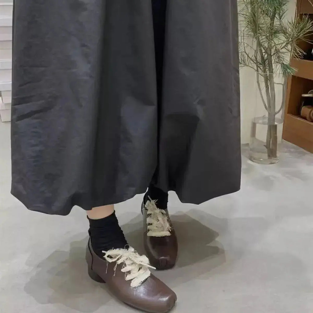 Plush Fashion Hub square toe block heel pumps, mid-height office dress shoes, stylish and comfortable for professional wear.