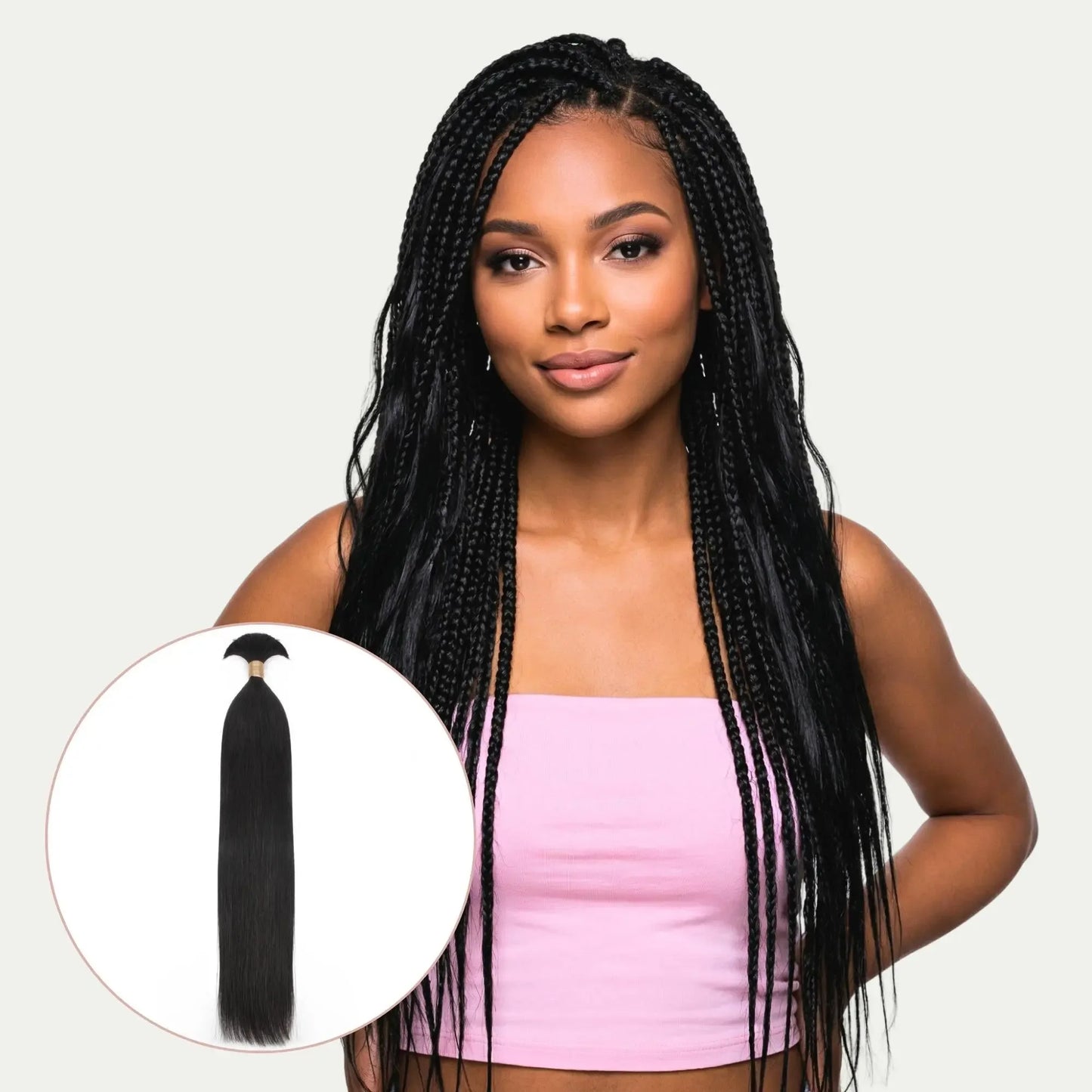 Straight Bulk 100% Human Braiding Hair - Plush Fashion Hub