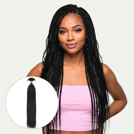 Straight Bulk 100% Human Braiding Hair - Plush Fashion Hub
