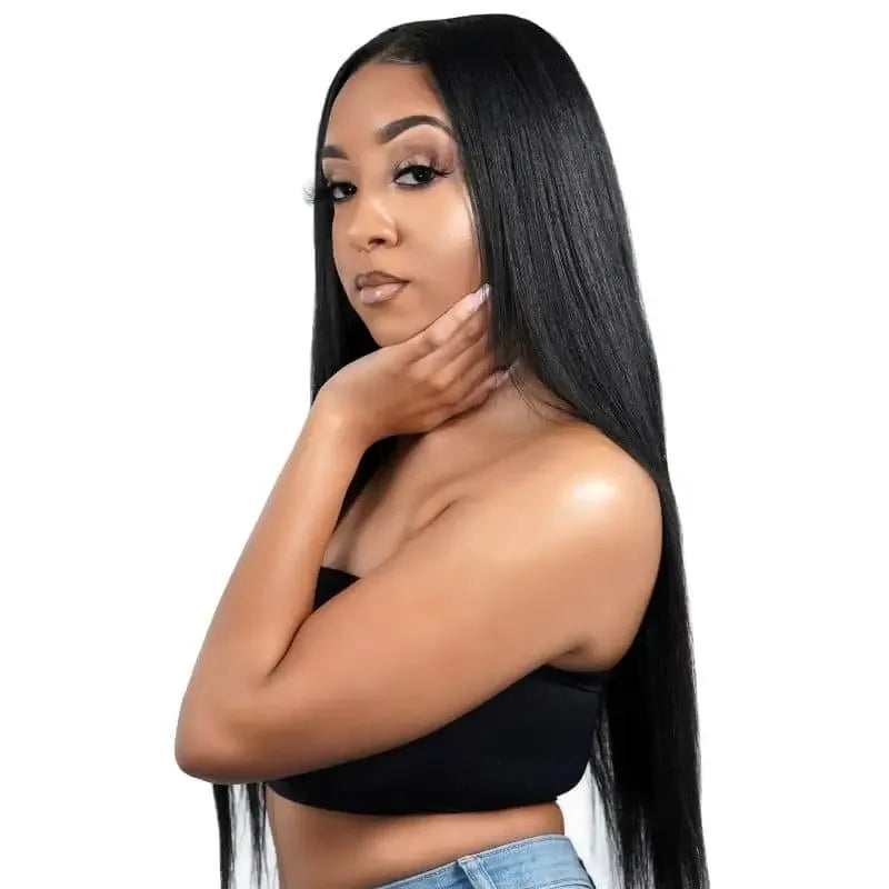 Straight U Part 100% Human Hair Wig - Plush Fashion Hub