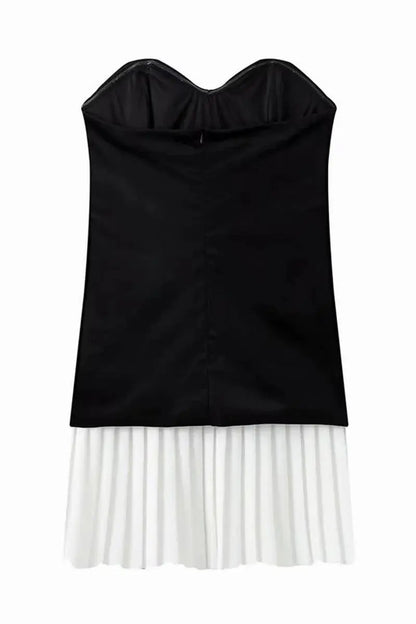 Strapless black Velvet Dress Pretty Little Patriot