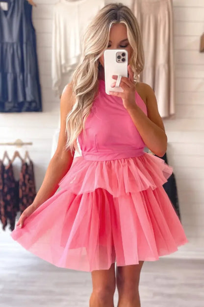 Strawberry Shortcake Pink Tulle dress - Plush Fashion Hub
