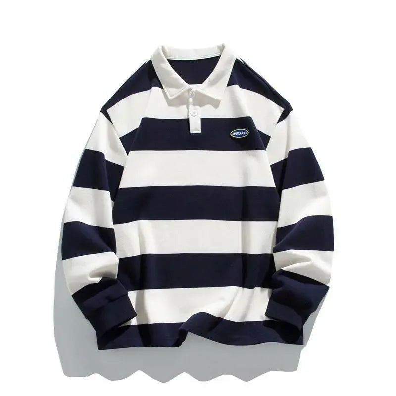 Striped Cotton Polo Jersey - Plush Fashion Hub