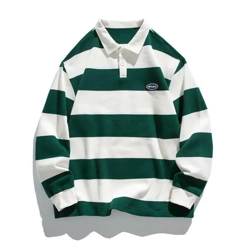 Striped Cotton Polo Jersey - Plush Fashion Hub