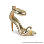 Gold high heels from Plush Fashion Hub Tisha-112 collection, featuring elegant stiletto design and sleek finish.