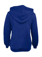 Women's textured zip-up hoodie with adjustable drawstring from Plush Fashion Hub, featuring a cozy, stylish design and soft fabric.
