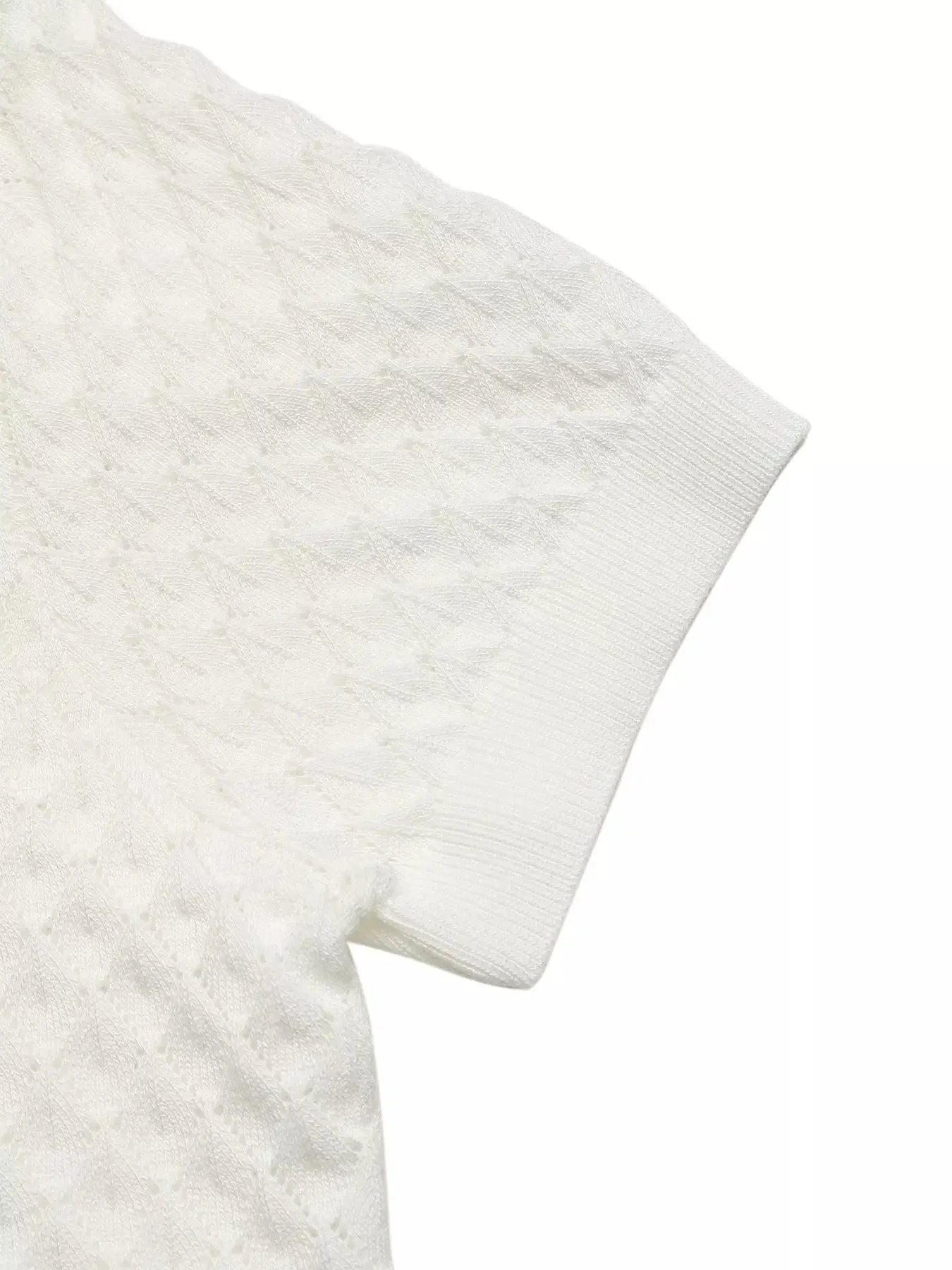 Textured Short Sleeve Knit Top - Plush Fashion Hub