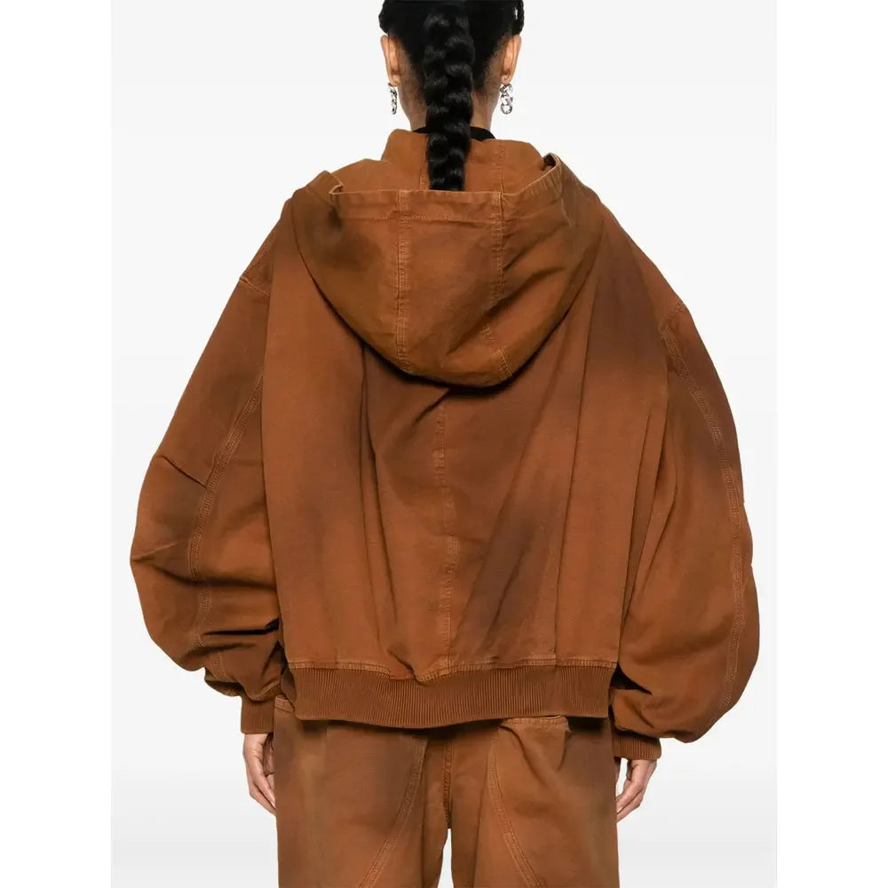 The Attico Brown Jackets - Oversized Jackets Women - Plush Fashion Hub