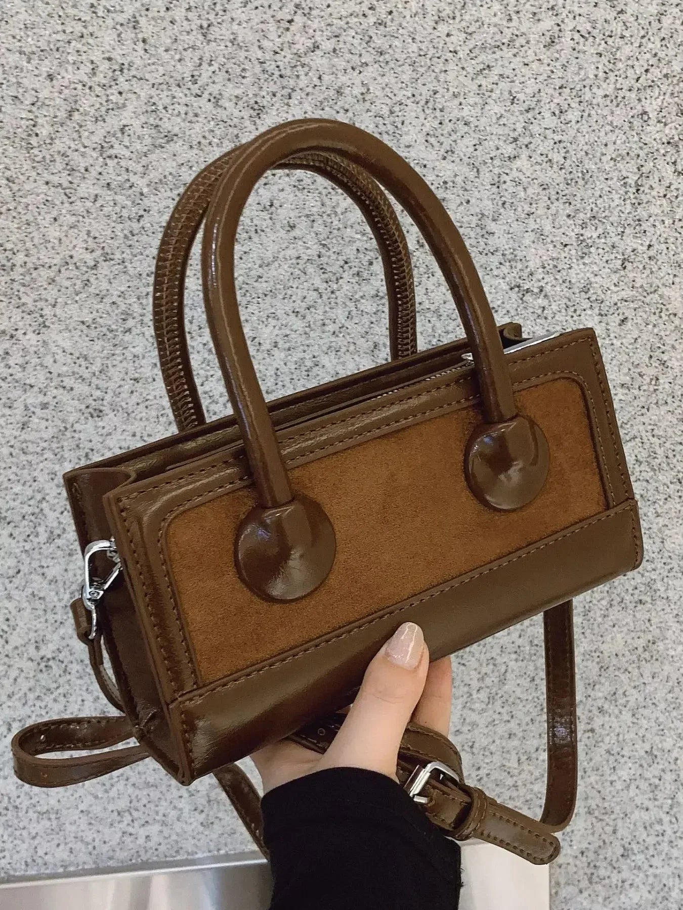 Top Handle Crossbody Bag - Plush Fashion Hub