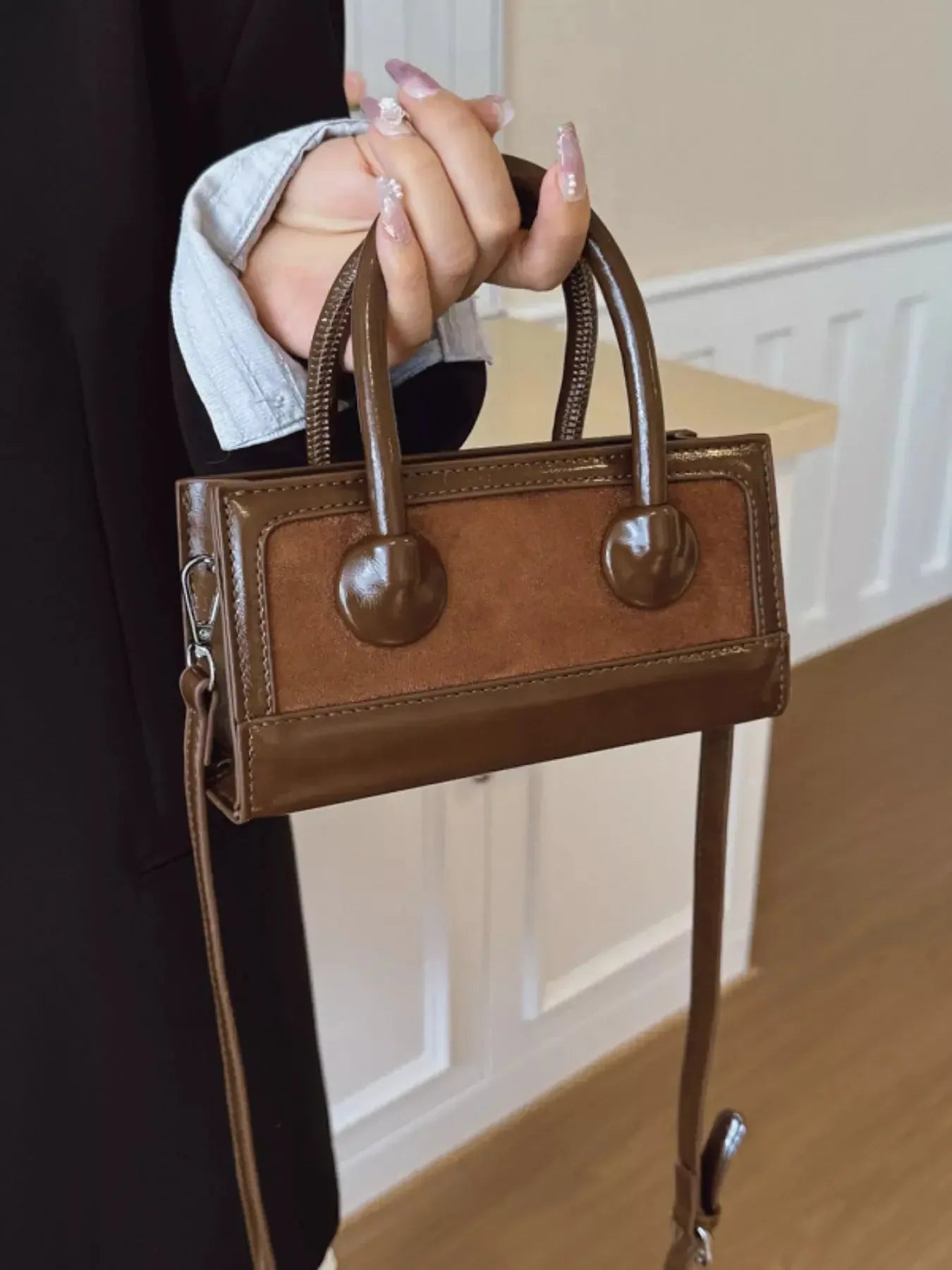 Top Handle Crossbody Bag - Plush Fashion Hub