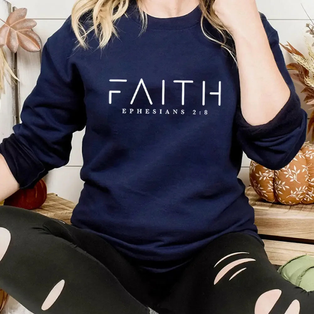 Trendy Faith Sweatshirt Bible Verse Shirt Christian Clothing - Plush Fashion Hub