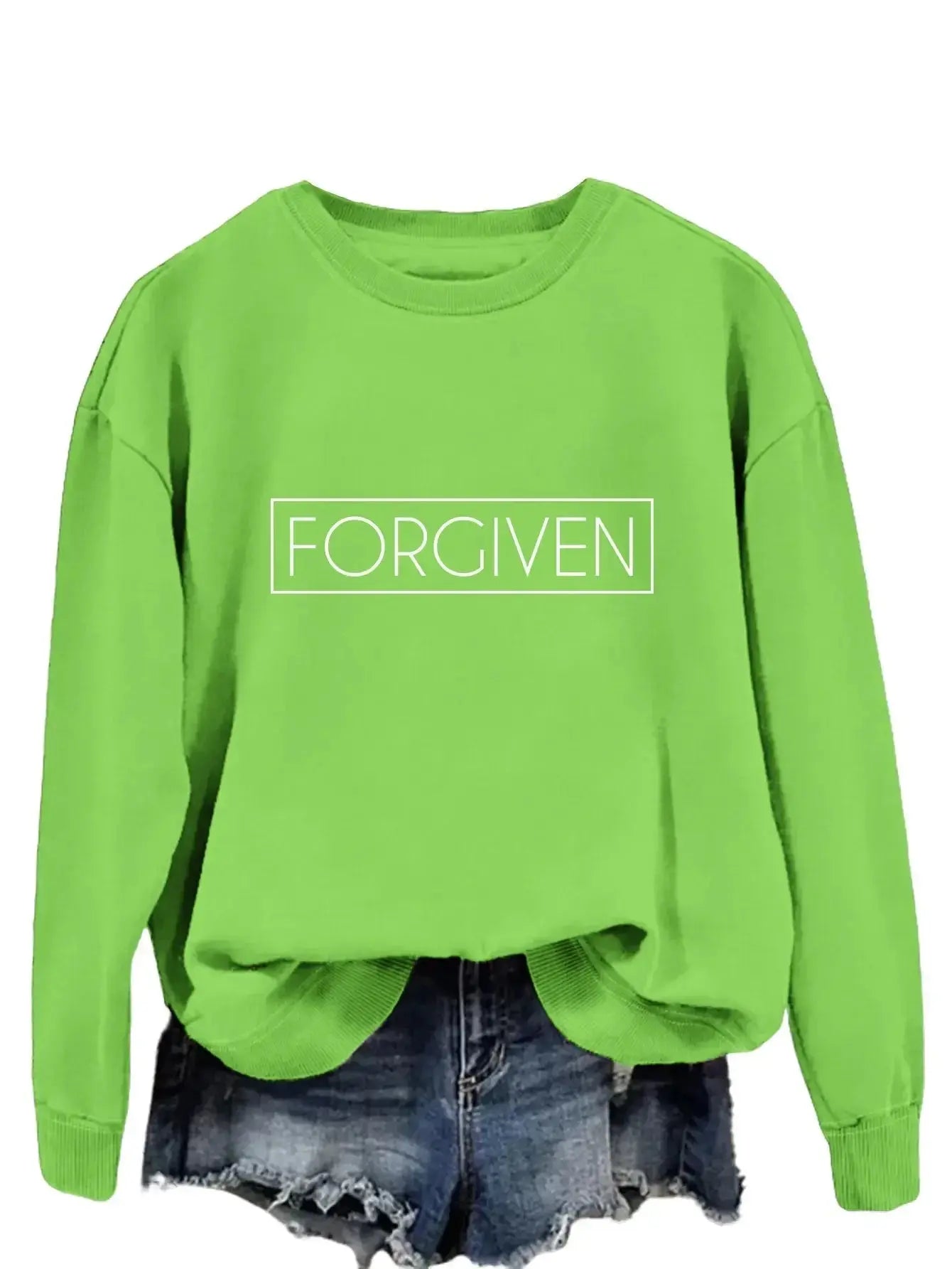 Women's loose long sleeve cotton sweatshirt by Plush Fashion Hub, relaxed fit trendy pullover with casual style.