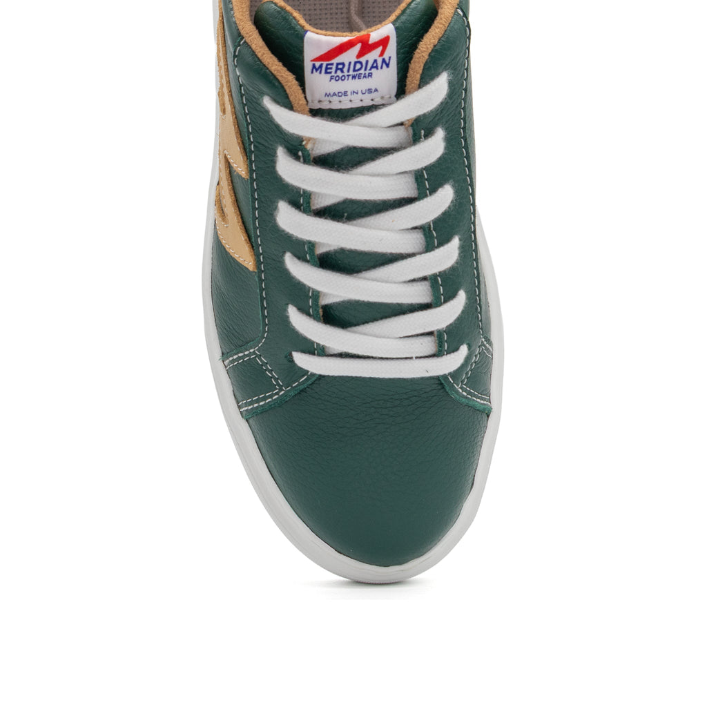 BLKSWN Footwear 601 Two-Tone lowtop sneakers in forest green and old gold with a stylish two-tone design.