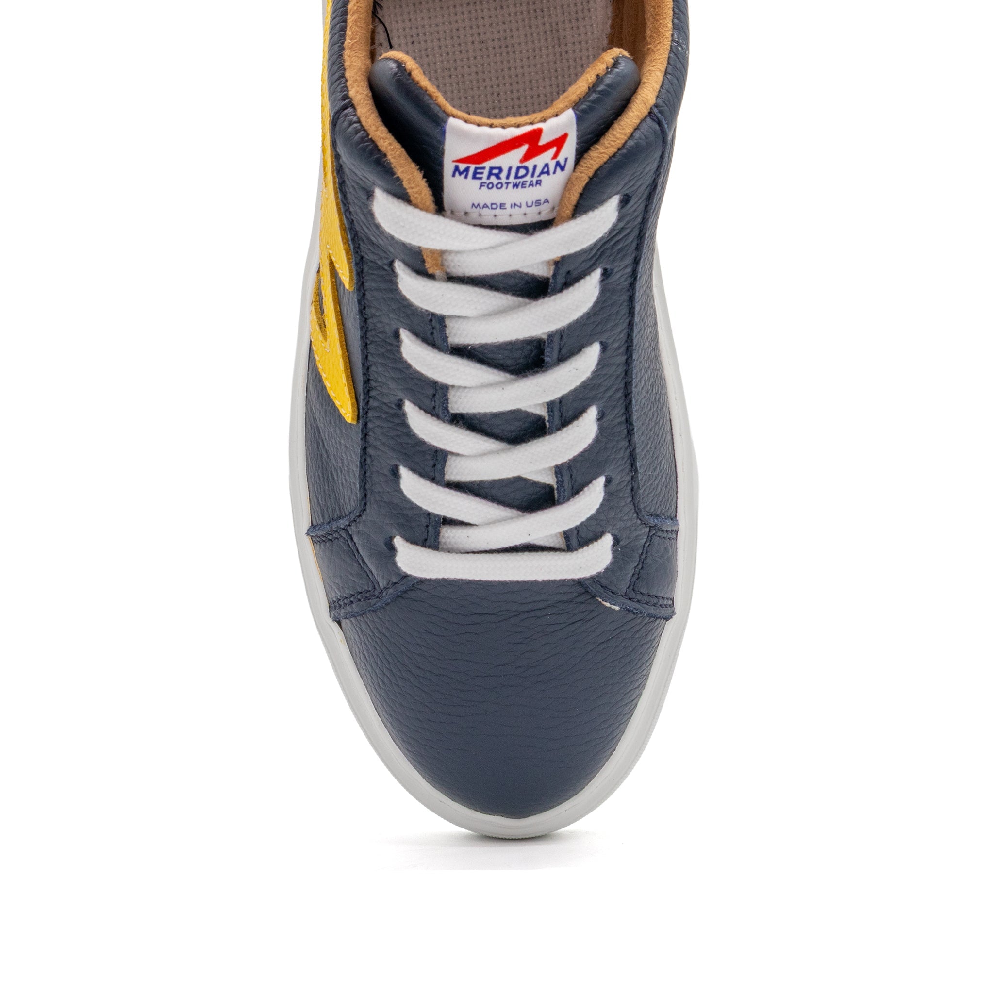 BLKSWN Footwear 601 Two-Tone lowtop sneakers in navy and yellow with a stylish two-tone design and casual fit.