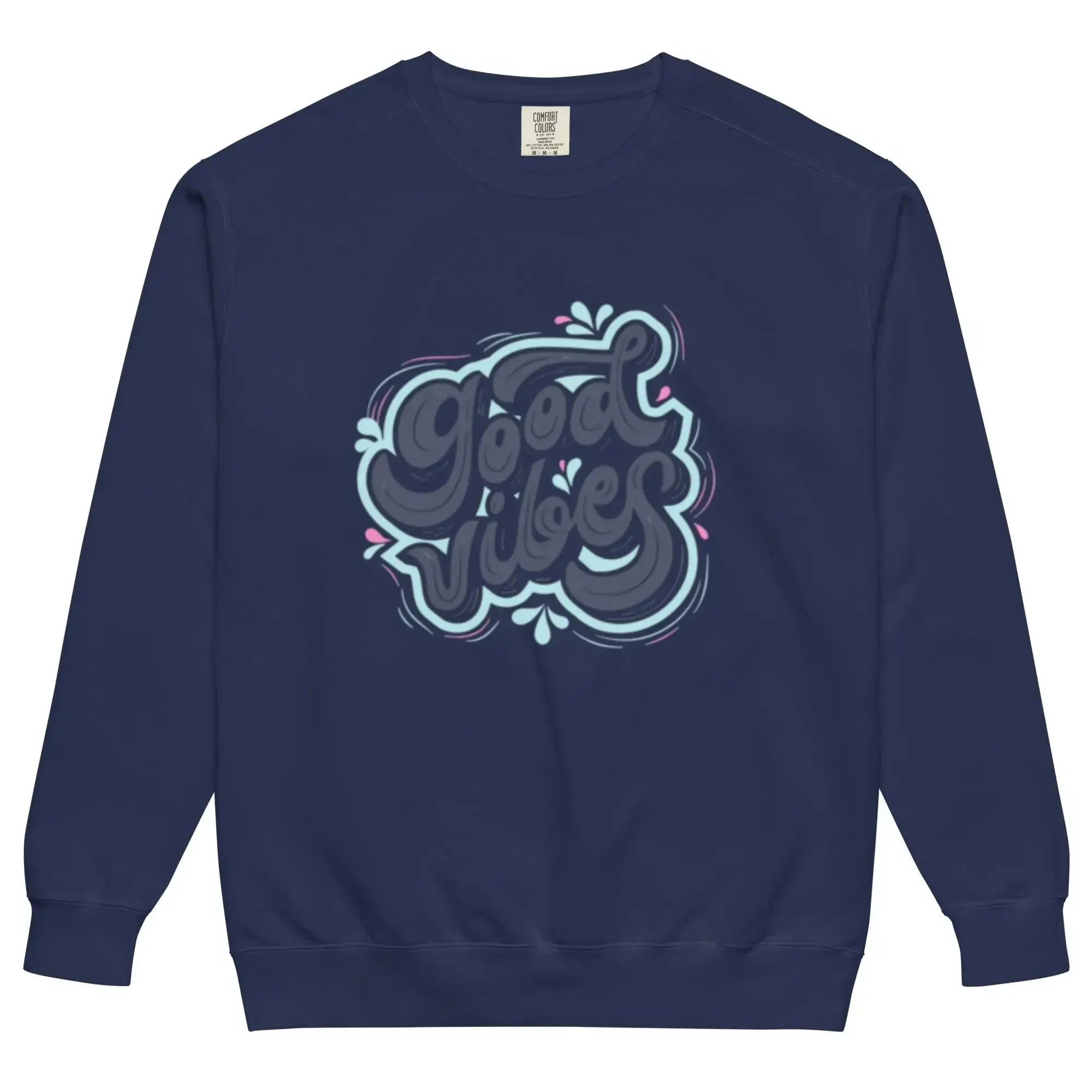 Unisex garment-dyed fleece sweatshirt from Plush Fashion Hub featuring a soft vintage wash crewneck design.