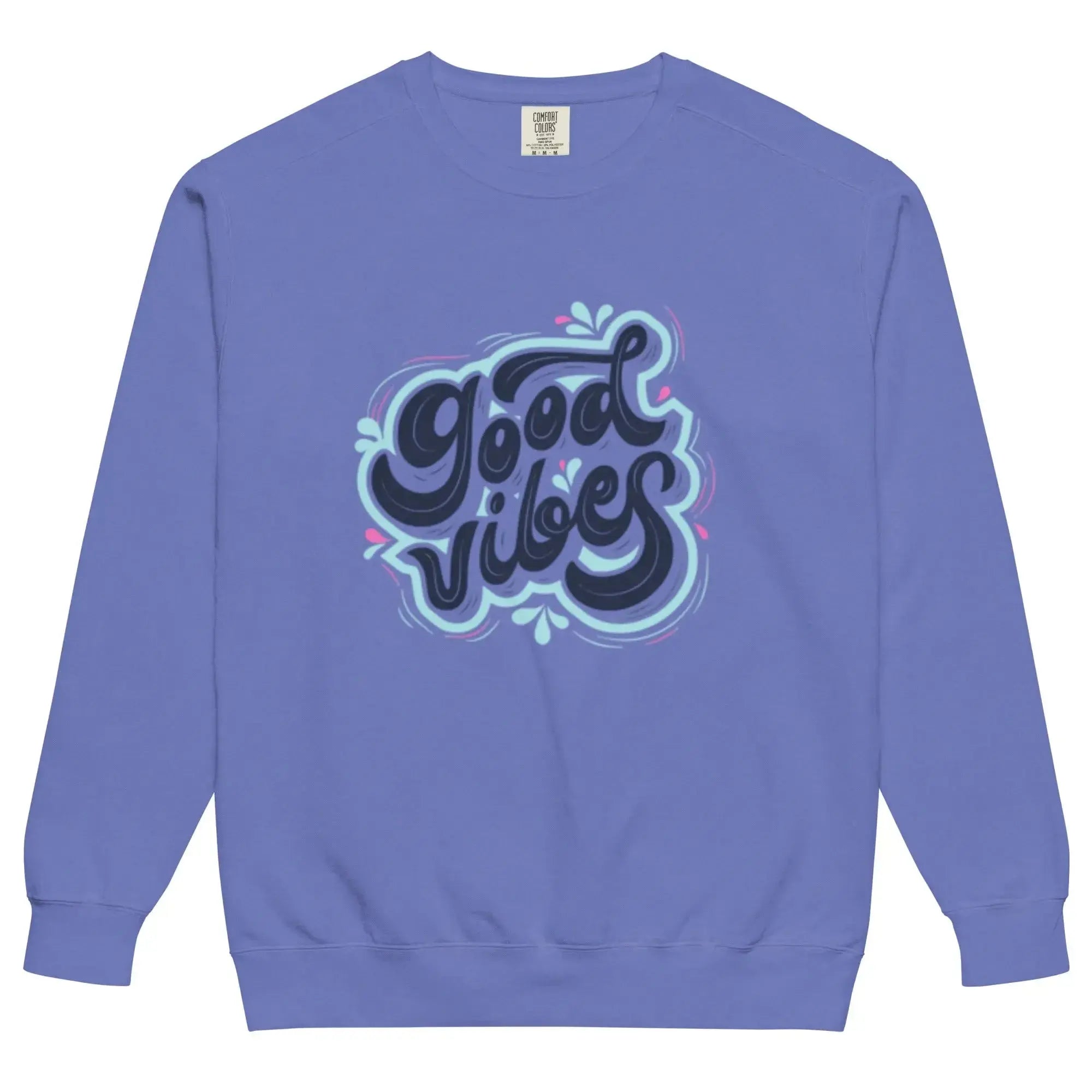 Unisex garment-dyed fleece sweatshirt by Plush Fashion Hub with soft vintage wash and crewneck style.