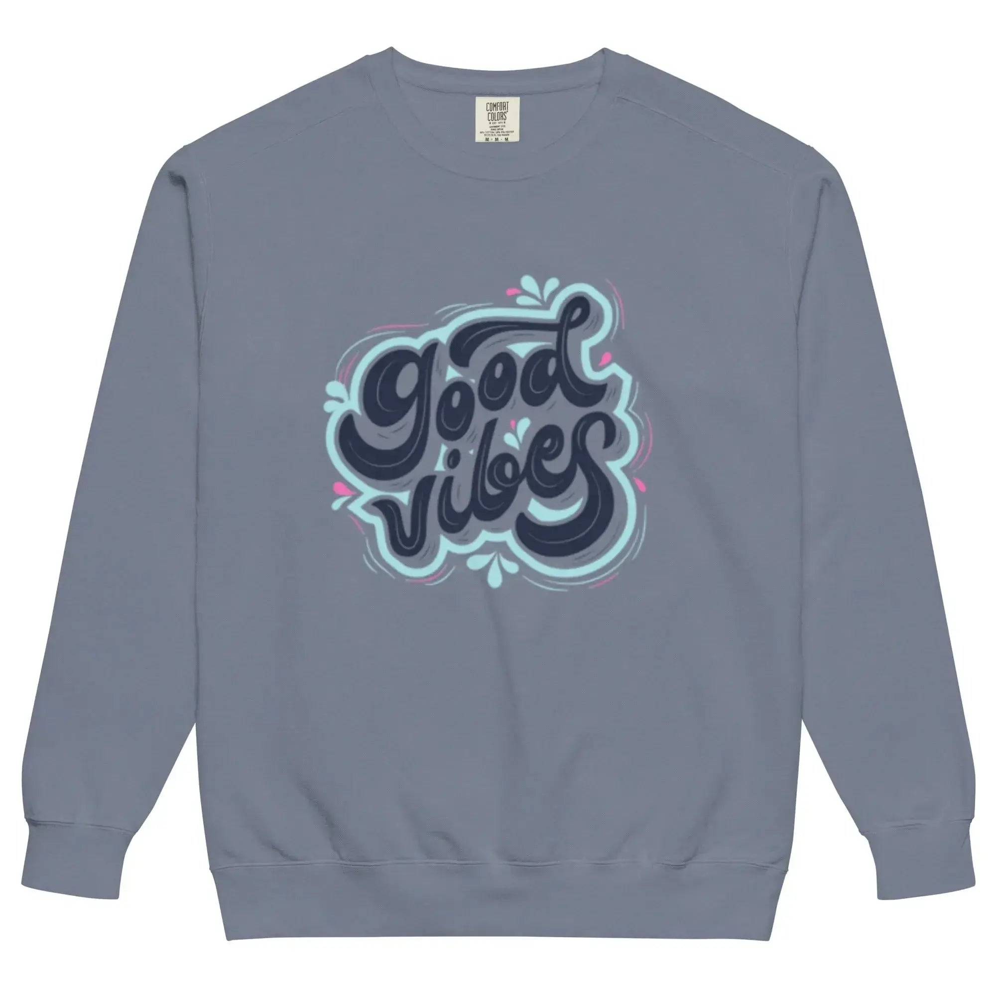 Unisex garment-dyed fleece sweatshirt by Plush Fashion Hub with soft vintage wash, crewneck, cozy and stylish casual wear.
