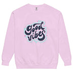 Unisex garment-dyed fleece sweatshirt by Plush Fashion Hub with soft vintage wash and classic crewneck style.