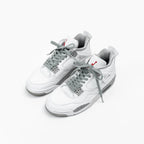 Gray elastic shoelaces from Plush Fashion Hub, designed for easy slip-on use and secure fit on various shoes.
