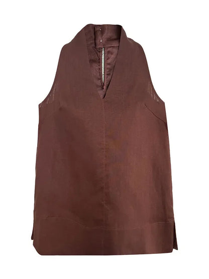 V-Neck Linen T-Shirt - Plush Fashion Hub