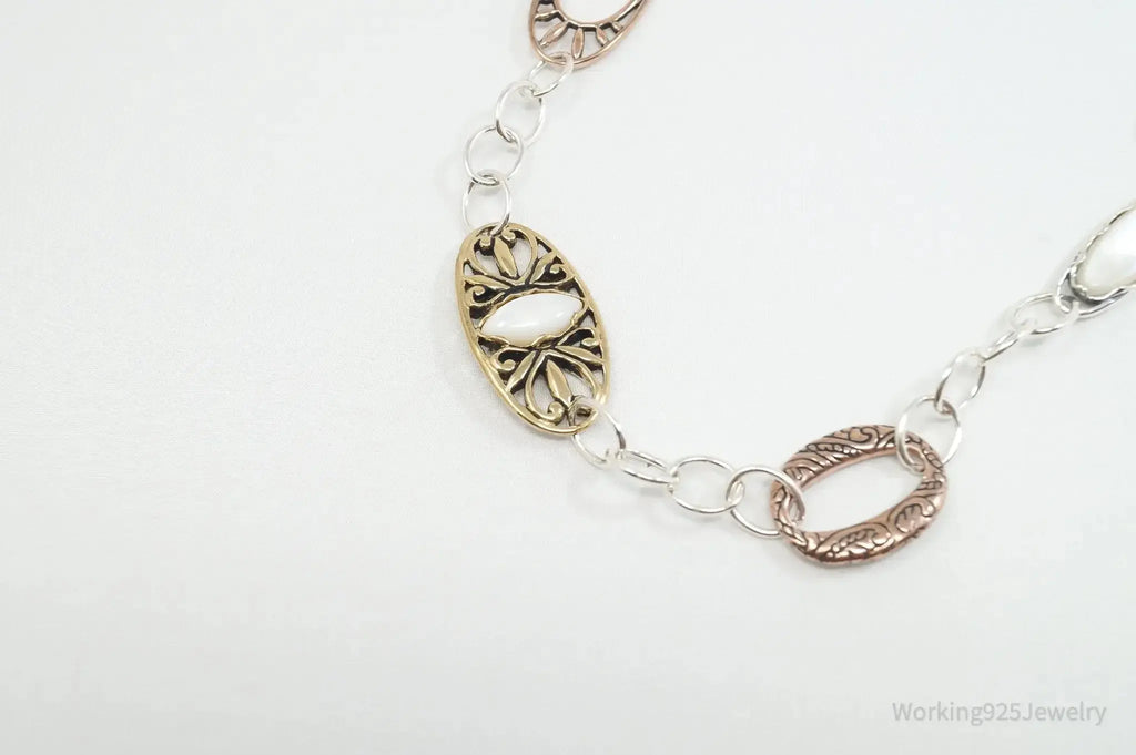 Vintage Carolyn Pollack Sterling Silver Necklace from the Relios Collection, featuring intricate silver jewelry design.
