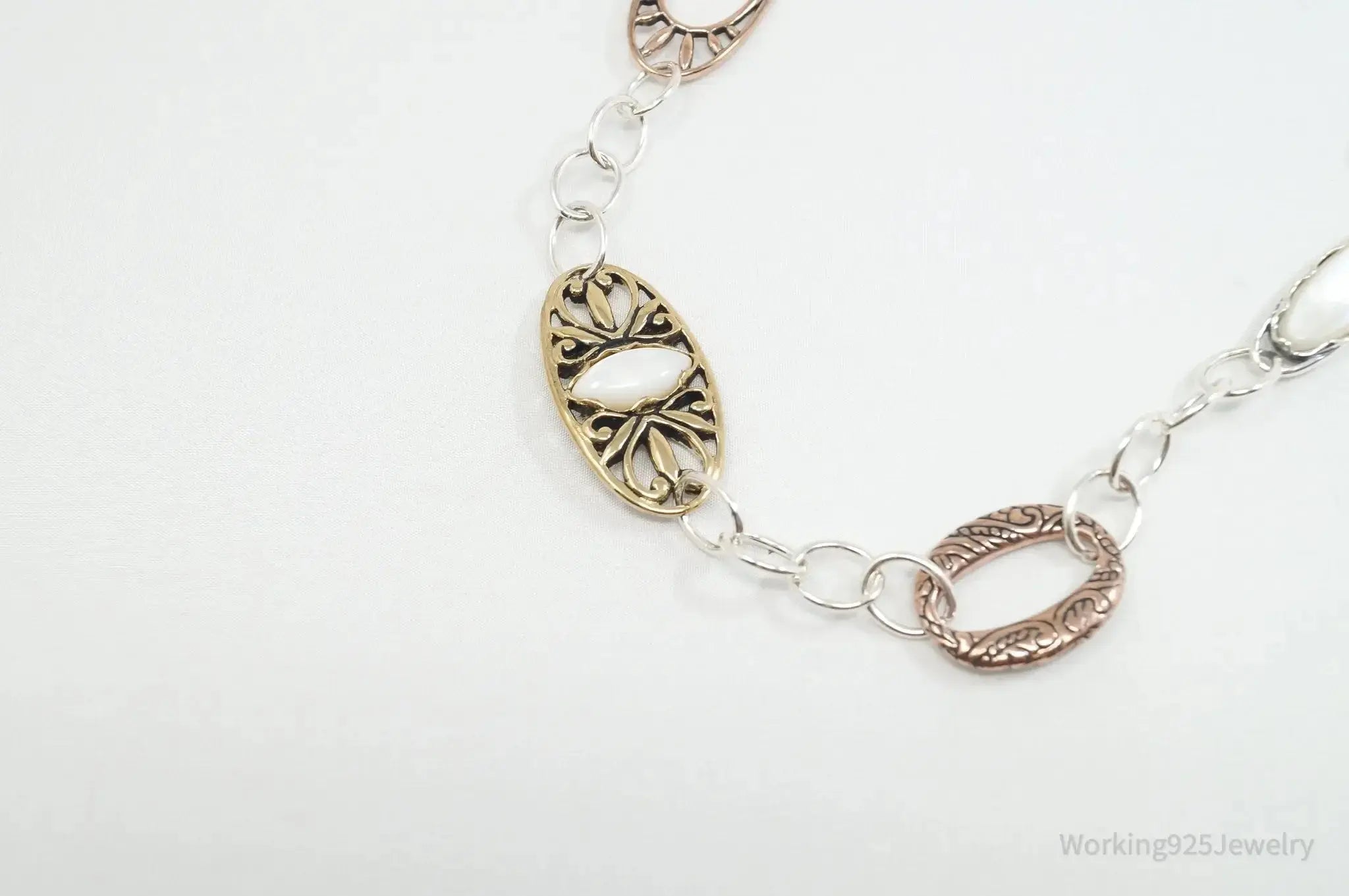 Vintage Carolyn Pollack Sterling Silver Necklace from the Relios Collection, featuring intricate silver jewelry design.