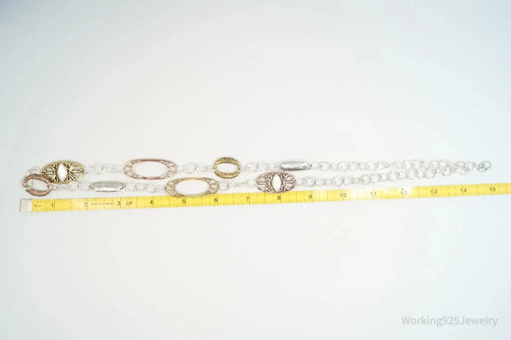 Vintage Carolyn Pollack Sterling Silver Necklace from the Relios Collection, featuring intricate silver craftsmanship.