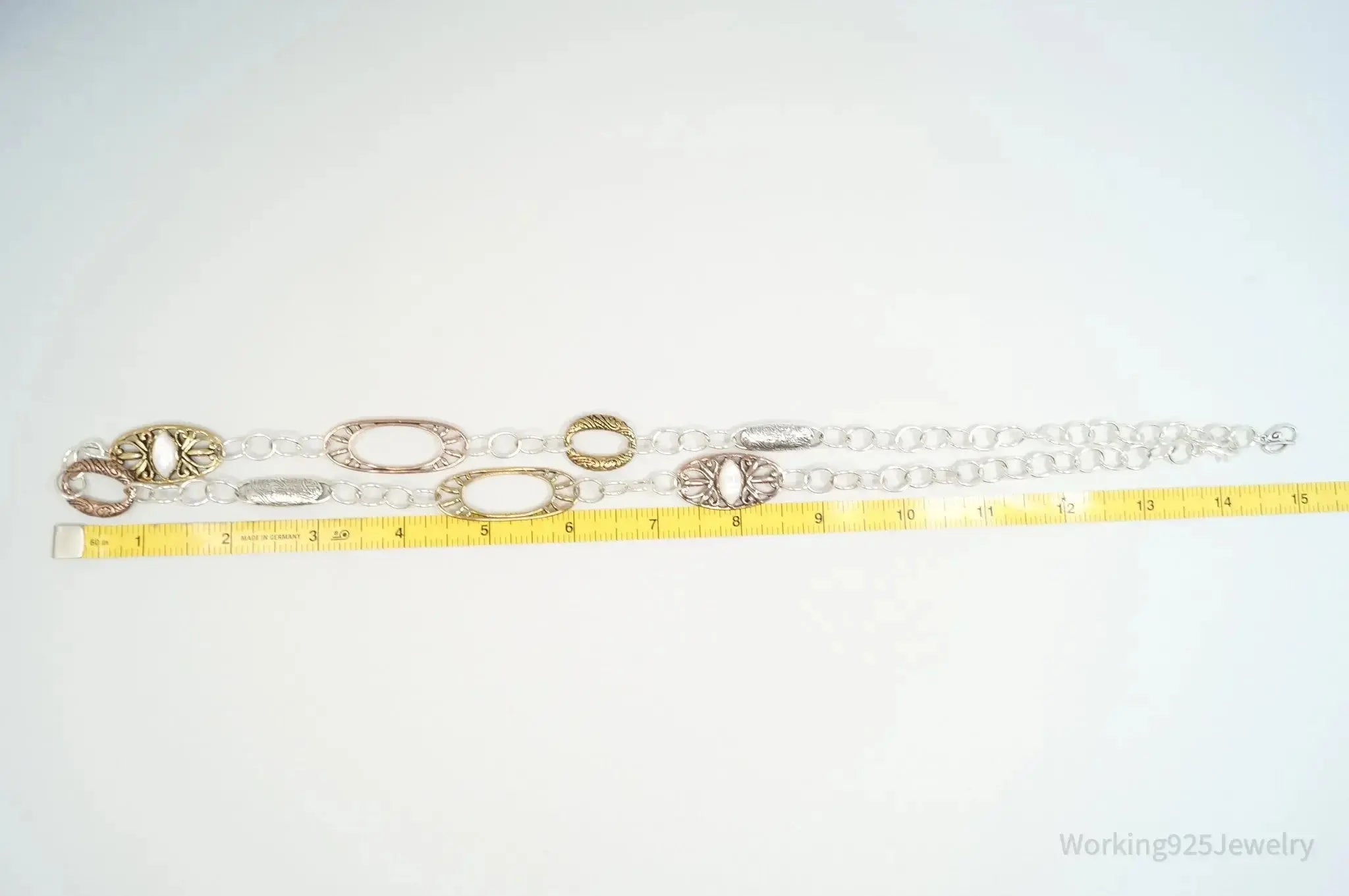 Vintage Carolyn Pollack Sterling Silver Necklace from the Relios Collection, featuring intricate silver craftsmanship.
