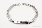 Vintage LaMode sterling silver ID bar bracelet featuring a sleek design, crafted by Plush Fashion Hub.