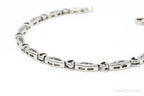Vintage Diamonds Linked Hearts Sterling Silver Bracelet - Plush Fashion Hub