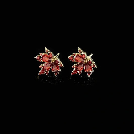 Vintage Maple Leaf Earrings - Plush Fashion Hub