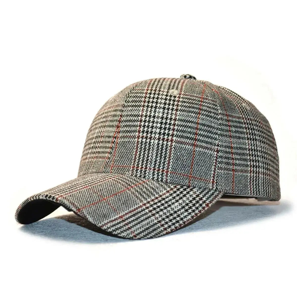 Vintage plaid baseball cap from Plush Fashion Hub featuring a classic heritage pattern, unisex adjustable hat for casual wear.