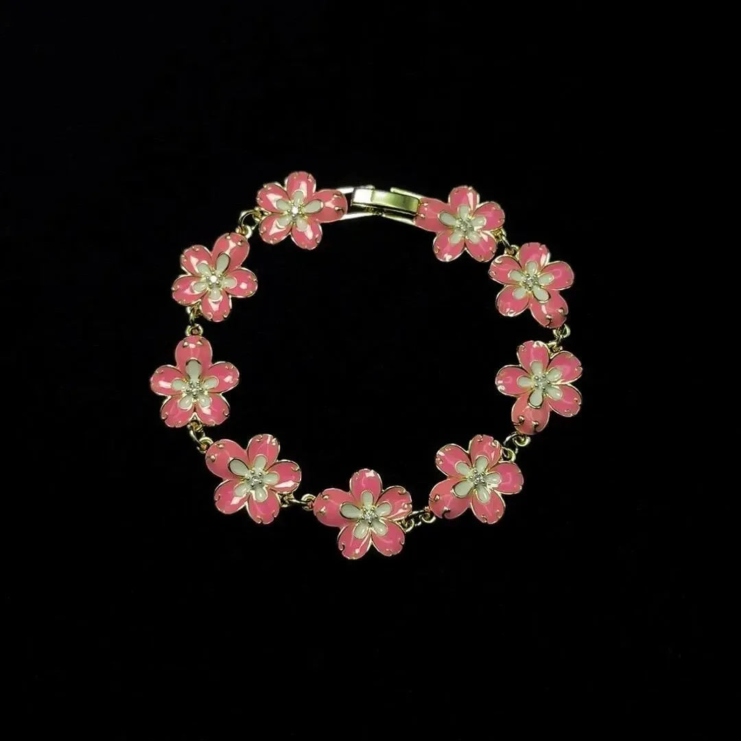Vintage Small Peach Blossom Bracelet - Plush Fashion Hub