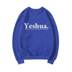 Vintage Yeshua Christian faith sweatshirt by Plush Fashion Hub, featuring retro religious design and comfortable fit.
